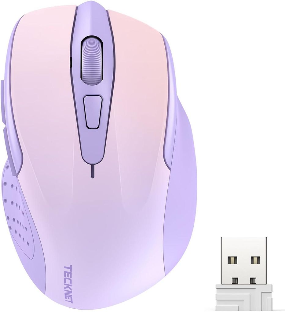 2600 DPI funkmaus 6 Tasten mit Nano Empfänger, 24 Monate Batterielaufzeit, 5 Einstellbare DPIfür PC, Laptop, MacBook, Office Home