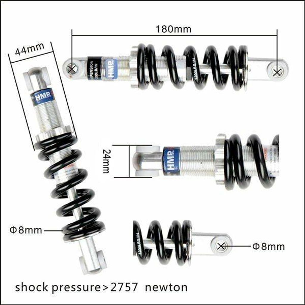 Federbein 180mm 2 Takt KXD Mini Cross Pocket Cross Dirt Produktbild 