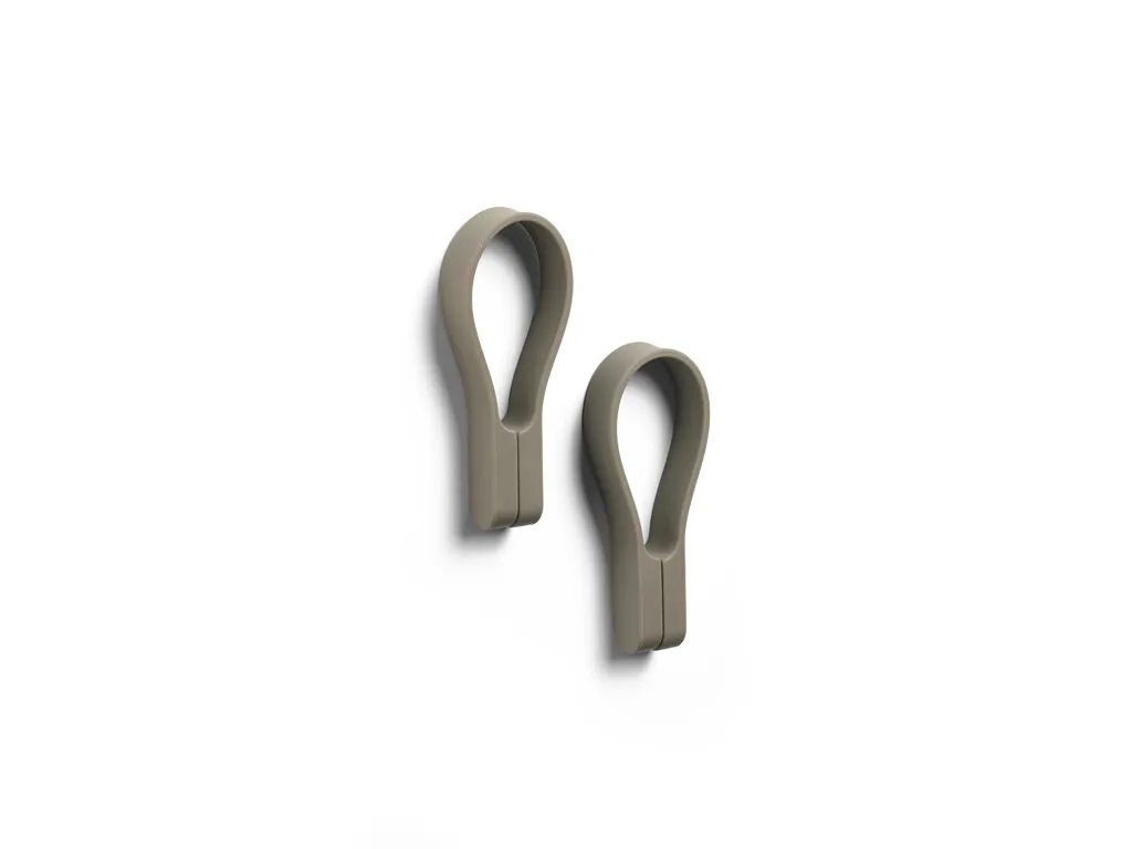 Support serviette aimanté Loop taupe pour cuisine et salle de bain 2pcs