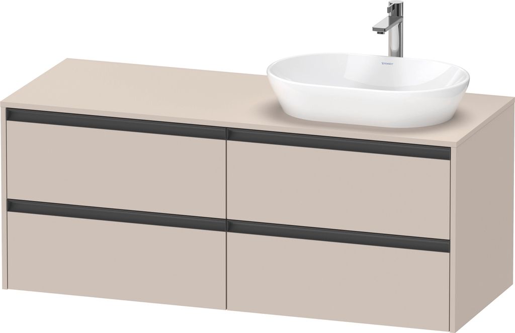 Duravit Ketho.2 Wastafelonderkast 140x55x56,8 cm Mat Taupe