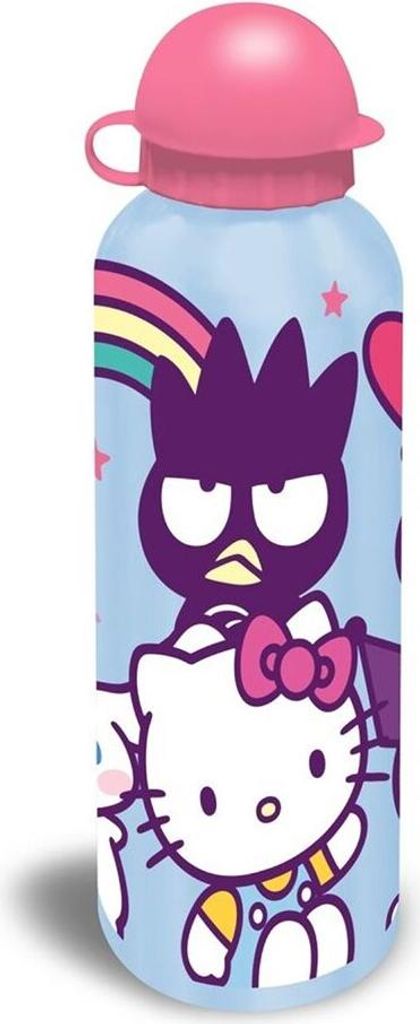 Hello Kitty Kinder Wasserflasche 500 ml – Aluminium Flasche für Sport & Freizeit, Schule - Lila