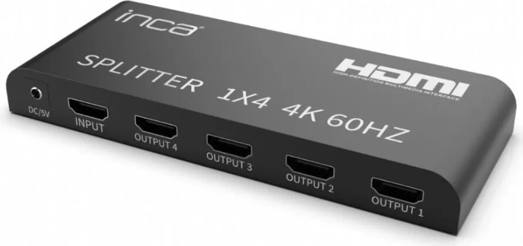INCA IHSK-460 HDMI Splitter 4K 60Hz - Distributore Segnale 1 in 4 Out