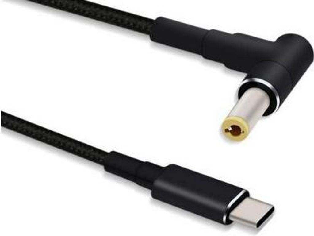 Microconnect USBC-DC-5A-20V, USB C, 5.5 x 2.5 mm, 1,2 m, Produktbild 