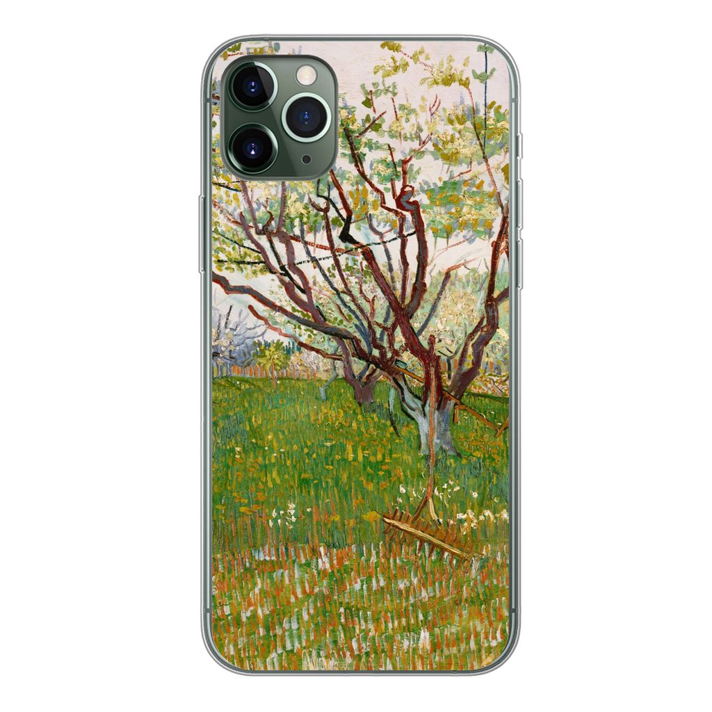 MuchoWow Handyhülle Schutzhülle Hülle für iPhone 11 Pro Max Blühender Obstgarten - Vincent van Gogh Silikon Softcase Handy Hülle - Schutz