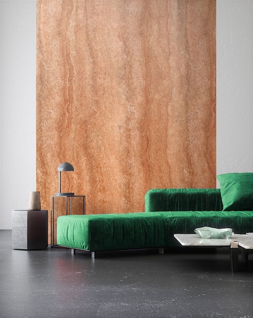 NEWROOM Tapete Orange Vliestapete Stein - Wandbild Rustikal Kupfer Rot Sandstein Tapete Industrial Steintapete