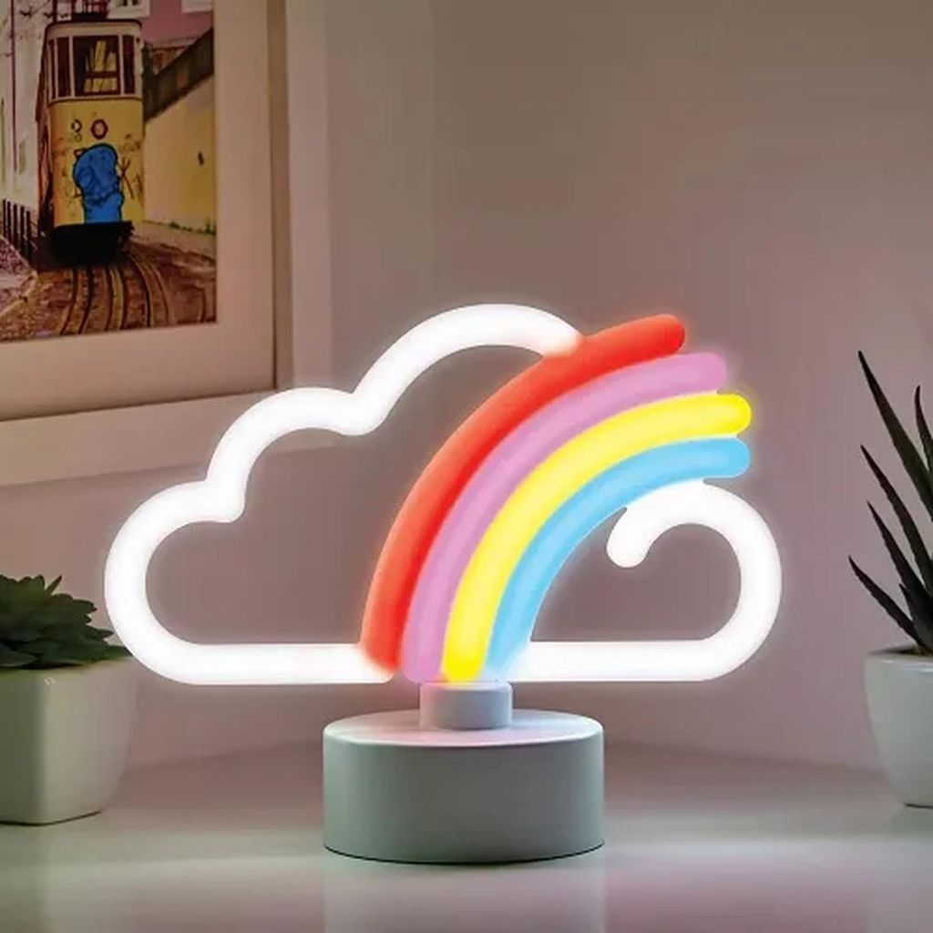 NEON LED Licht, dekorative Stand-Leuchte, Regenbogen über Produktbild 