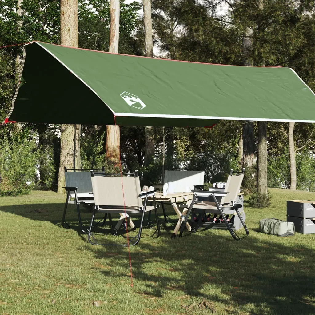 Tarp de Randonnée ZMH 500x294 cm - Idéal pour Hamac et Bivouac Vert