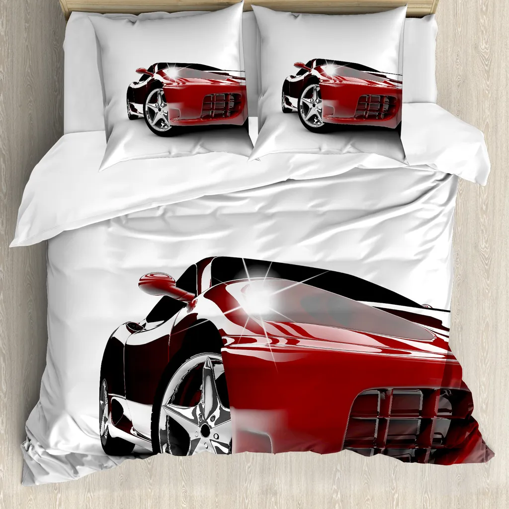 Copripiumino Sport Car 200x200 Nero Rubino | Look Camera Teenager