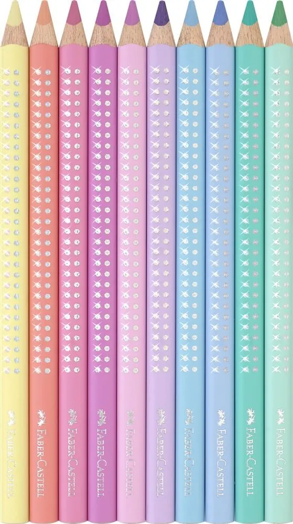 Matite Faber-Castell Jumbo Sparkle 10 Colori Pastello: Set Creativo 210910