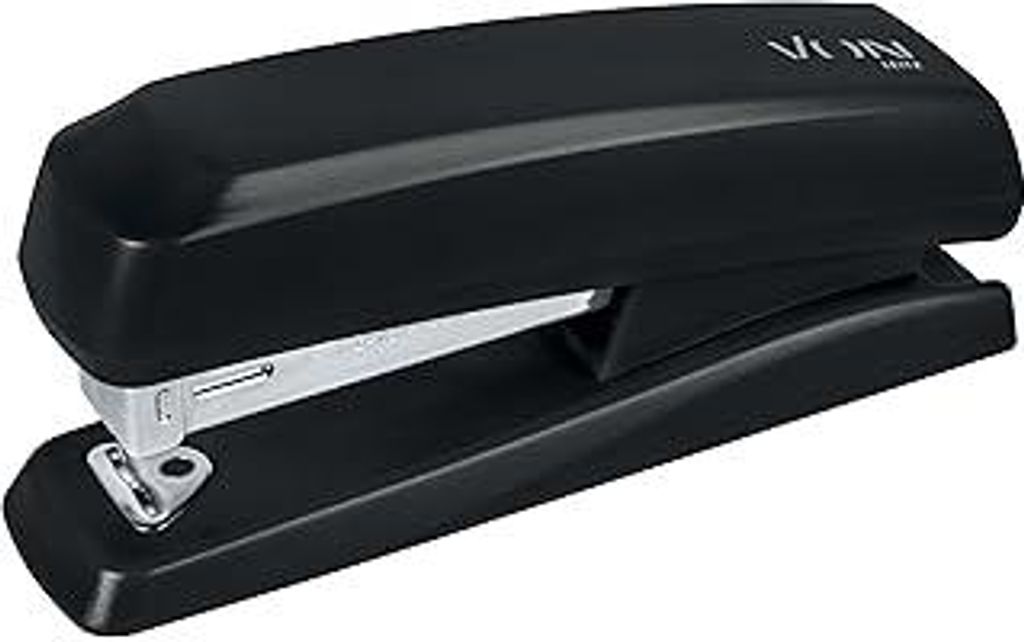 VON Leitz Heftgerät, Für 20 Blatt, Tacker mit kompakter Größe ideal für zu Hause, im Büro oder in der Schule, Metall und Kunsstoff, Schwarz, ...