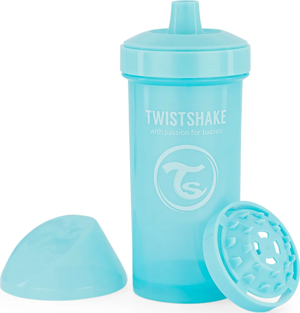 Biberon sans écoulement bleu pastel 360 ml pour enfant de 12m+ et plus