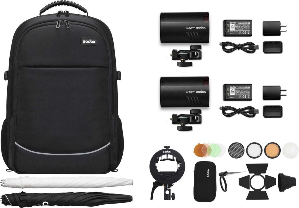 Godox AD100Pro - K2 Kit doppio flash a zaino Immagine del prodotto 
