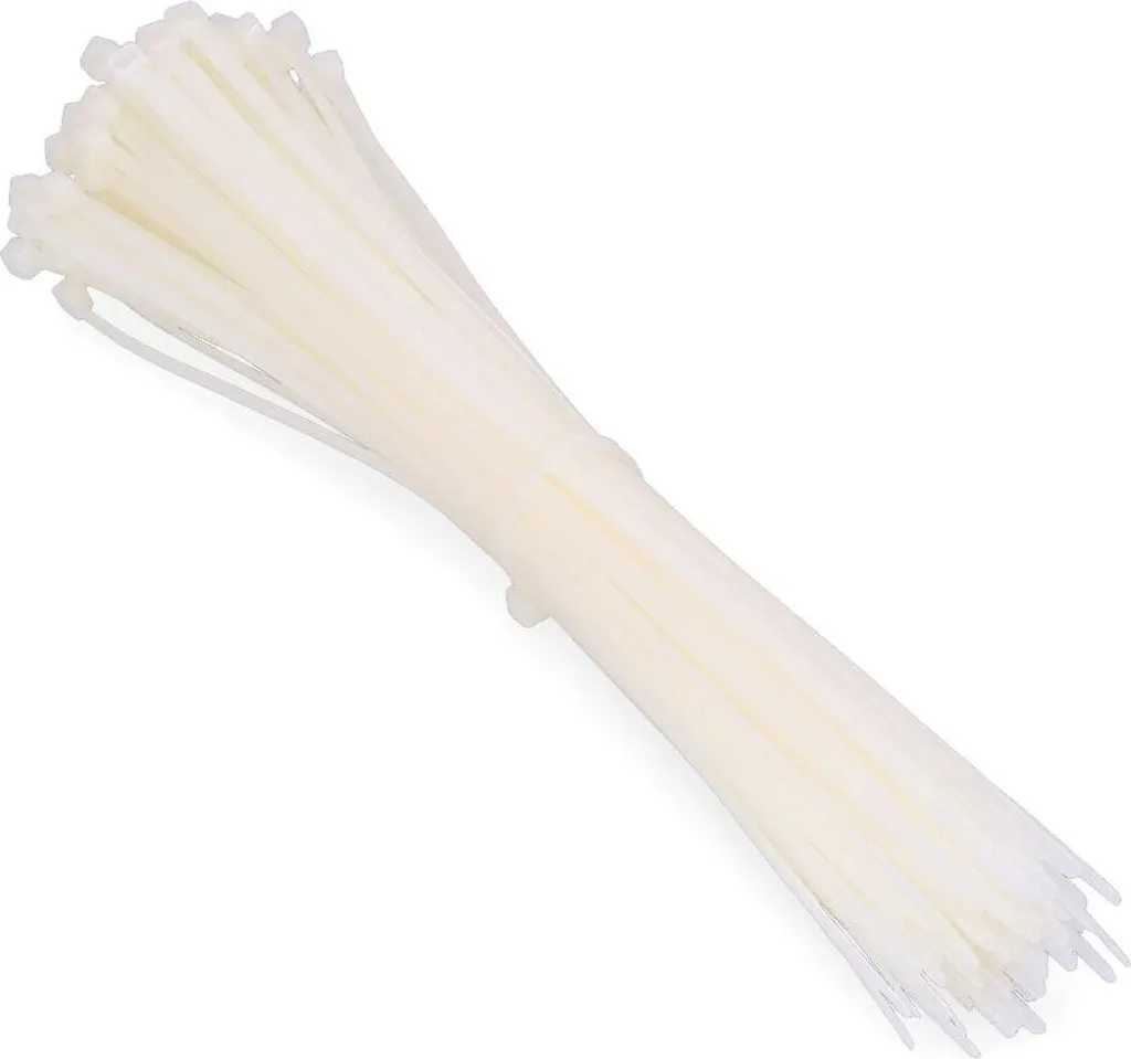 100 Fascette Stringicavo Professionali Bianche 200x3,6 Mm In Nylon 6.6: Resistenti E Versatili Per Casa, Ufficio E Industria. - 3
