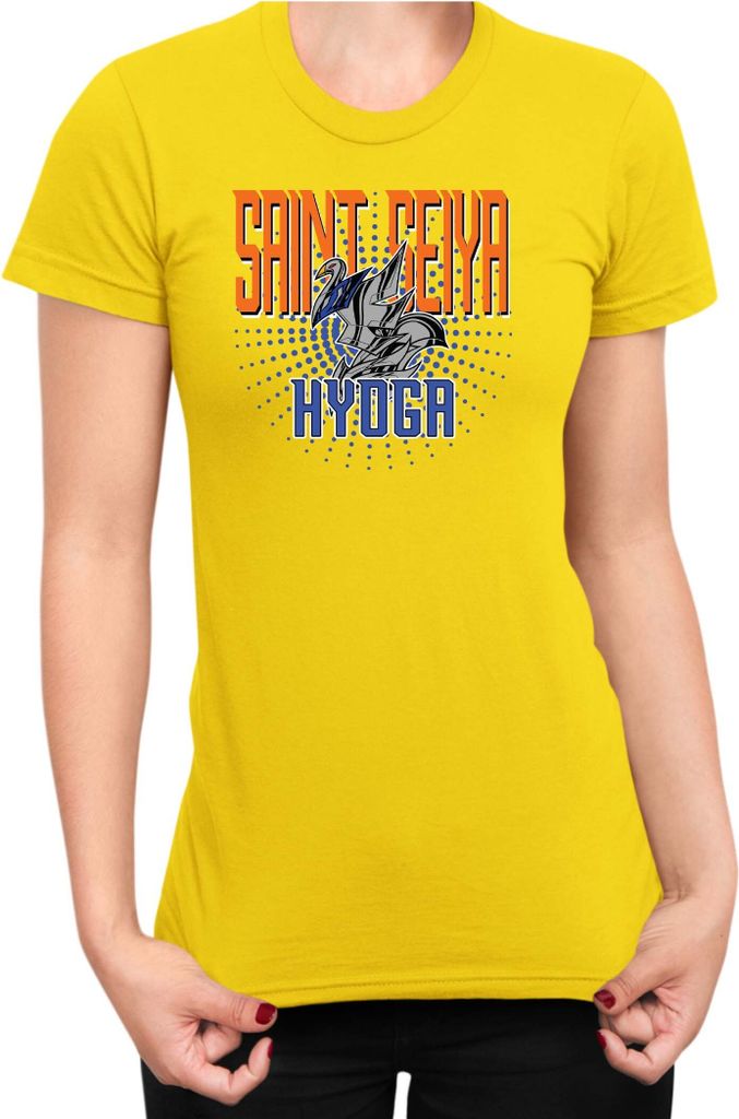 Damen T-Shirt Japan Anime Manga Saint Anime Seiya Hyoga Hyoga, Lady XS / Gelb