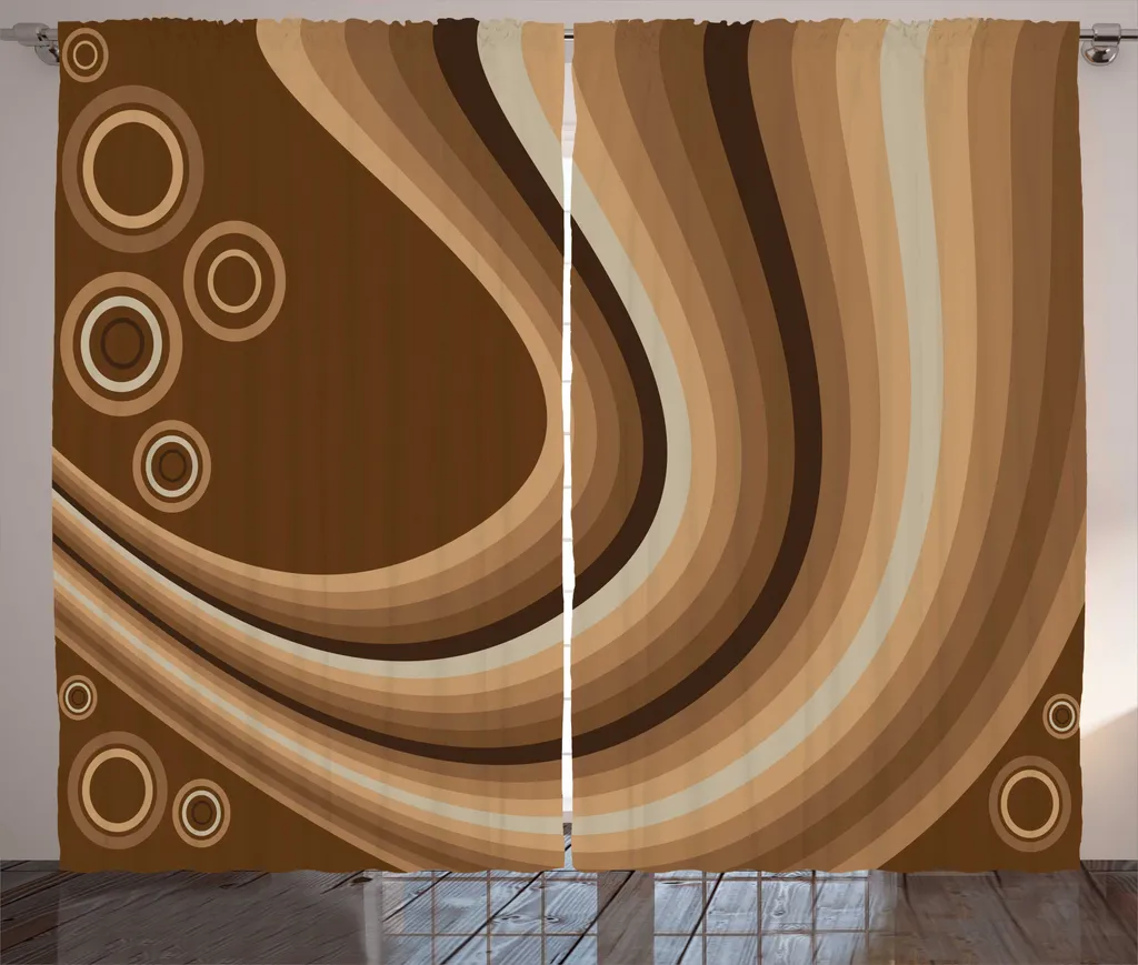 Rideau de chambre occultant léger marron rustique 280x225 cm ABAKUHAUS
