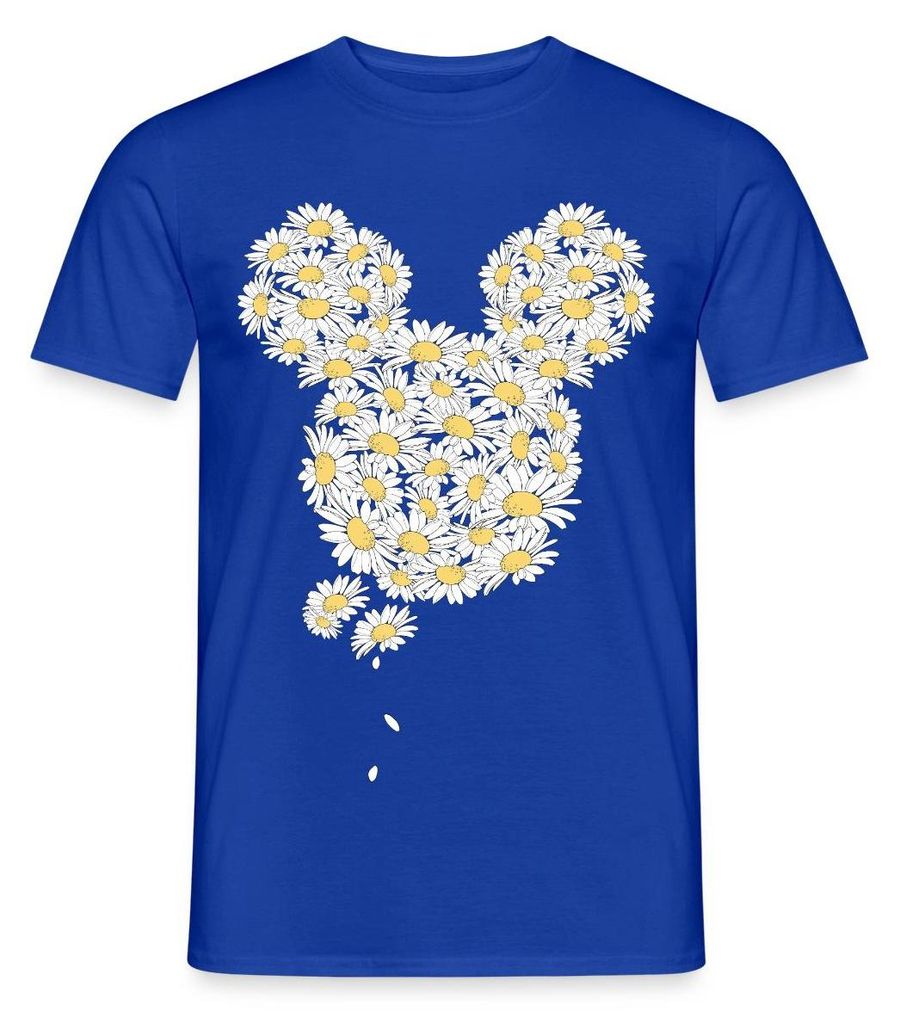 Mickey & Minnie Mickey Mouse Gänseblümchen Männer T-Shirt, XXL, Dunkelblau