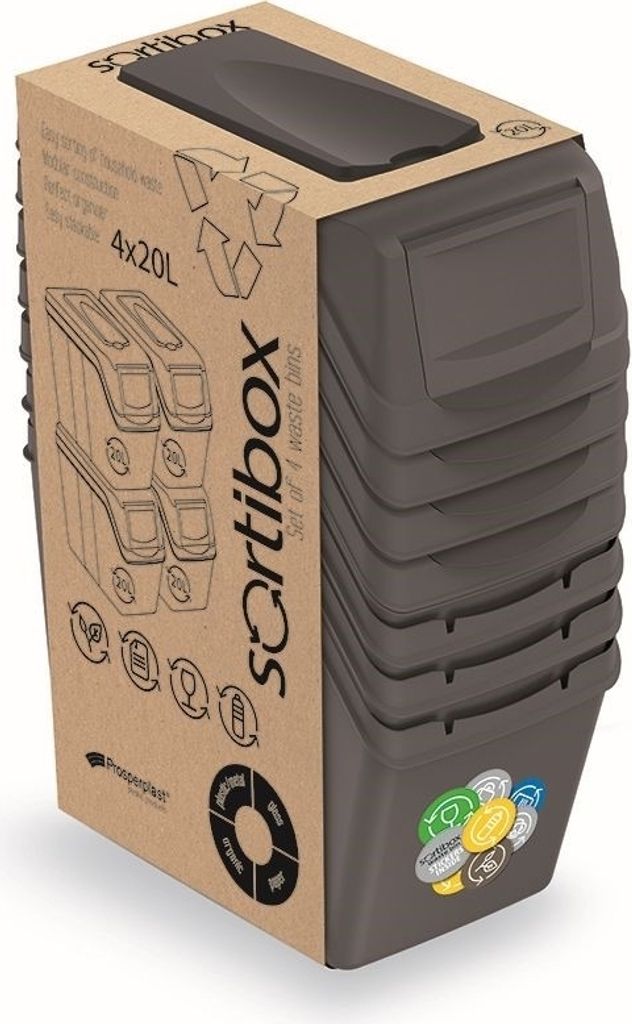 Prosperplast Sortibox Recycling-behälter 80l 4 Einheiten Produktbild 13