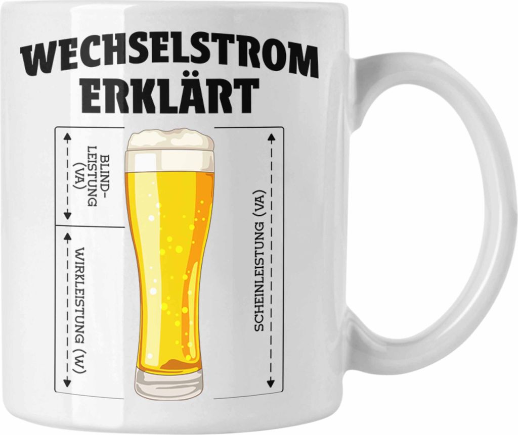 Trendation - Elektriker Geschenke für Männer Tasse Geschenk Elektriker Elektroniker Geschenkidee Sprüche (Weiß)