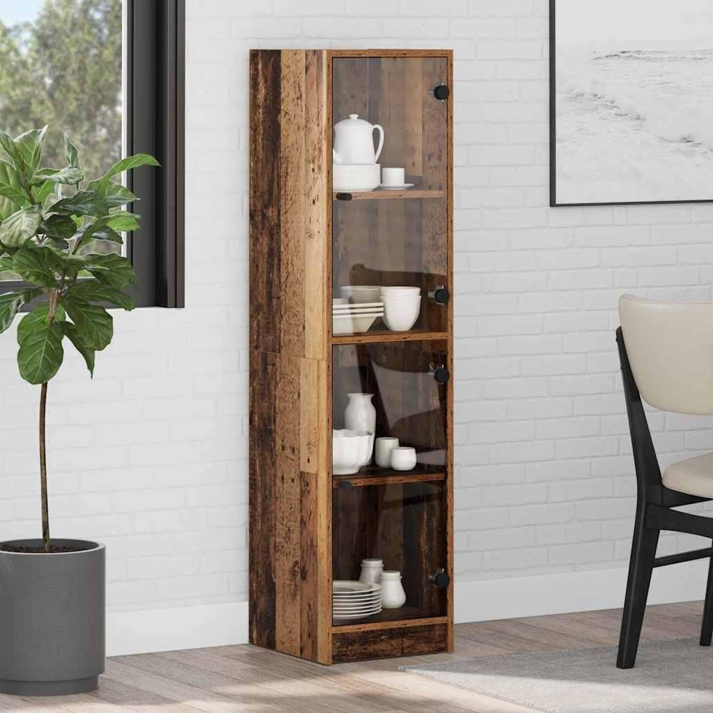 vidaXL Highboard vieux bois 35 x 37 x 142 cm Bois composite Image du produit 