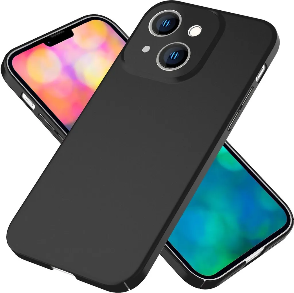 Custodia iPhone 14 Business Slim - Cover Nera Sottile 0,5mm Rigida