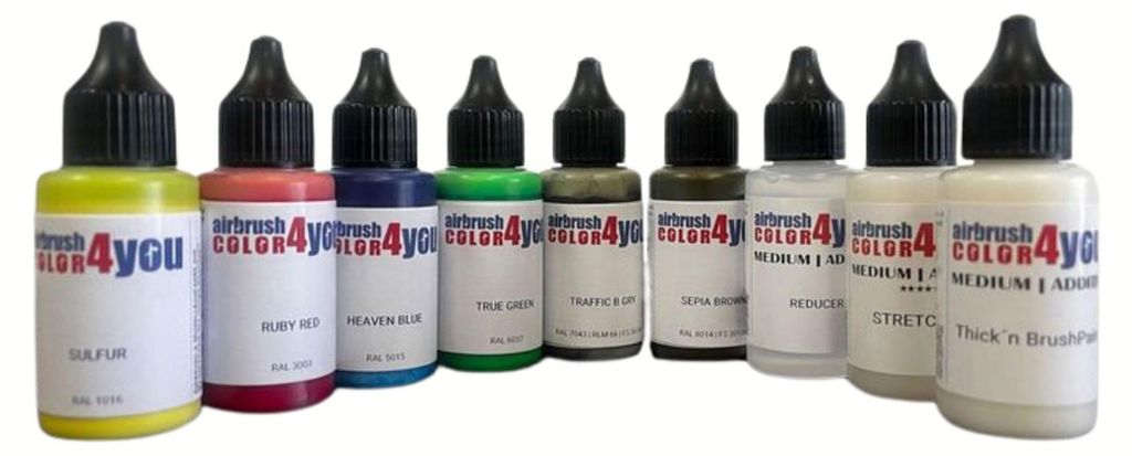 AC4Y Starter Set 9 x 30ml Airbrushfarbe AirbrushColor4you 515522