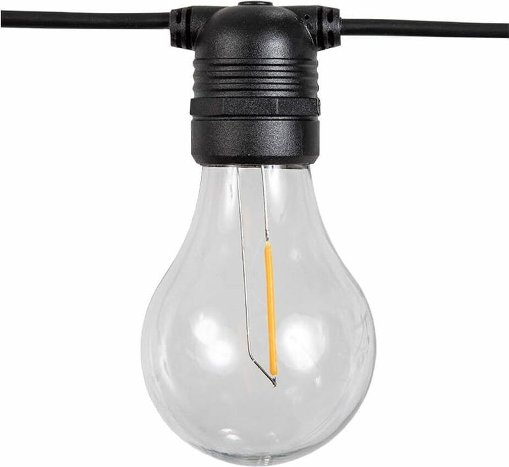 Allegra ghirlanda solare+batteria nero 8m 10 lampadine led Immagine del prodotto 