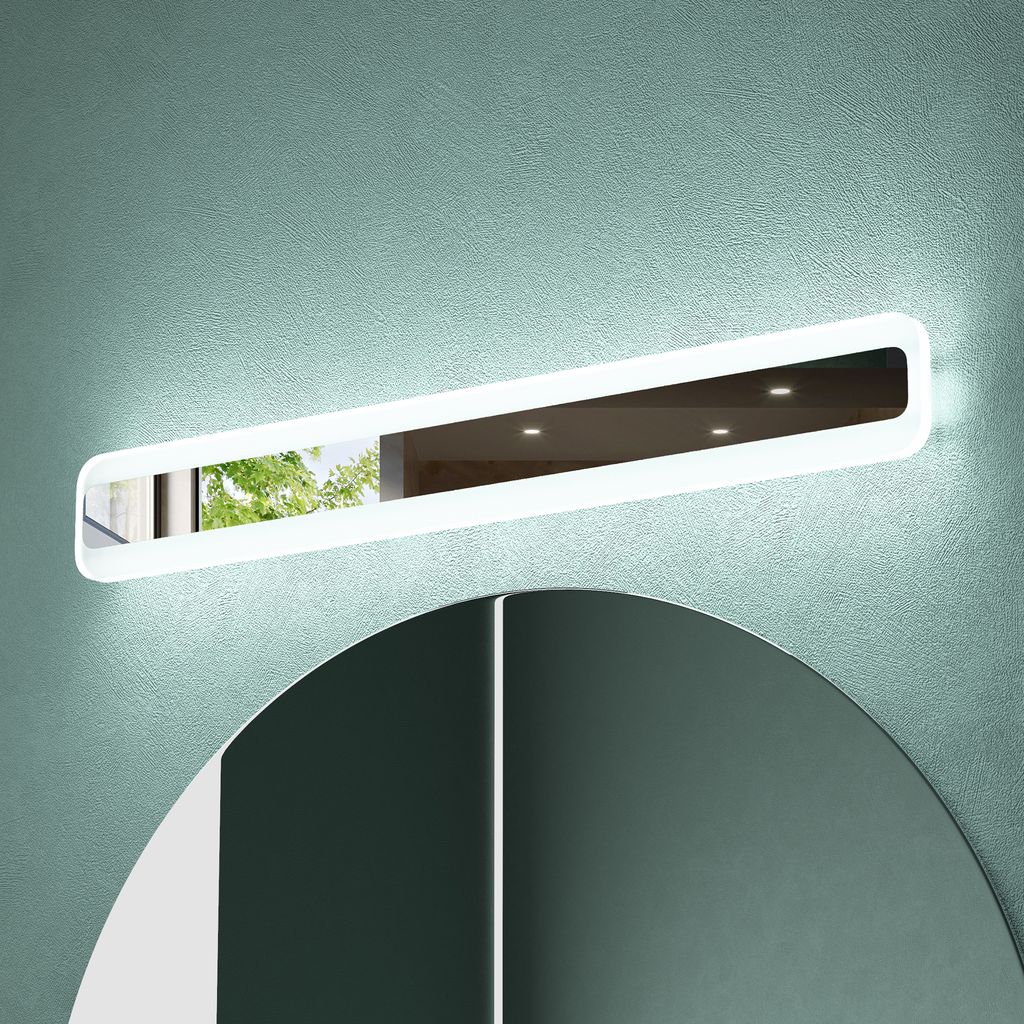 Mai & Mai Spiegelleuchte 60cm LED Badlampe | Spiegellampe, 3000K-6000K Badezimmer Lampe | 3 Farben Dimmbar Schminkleuchte Chrom 20W LumaRay