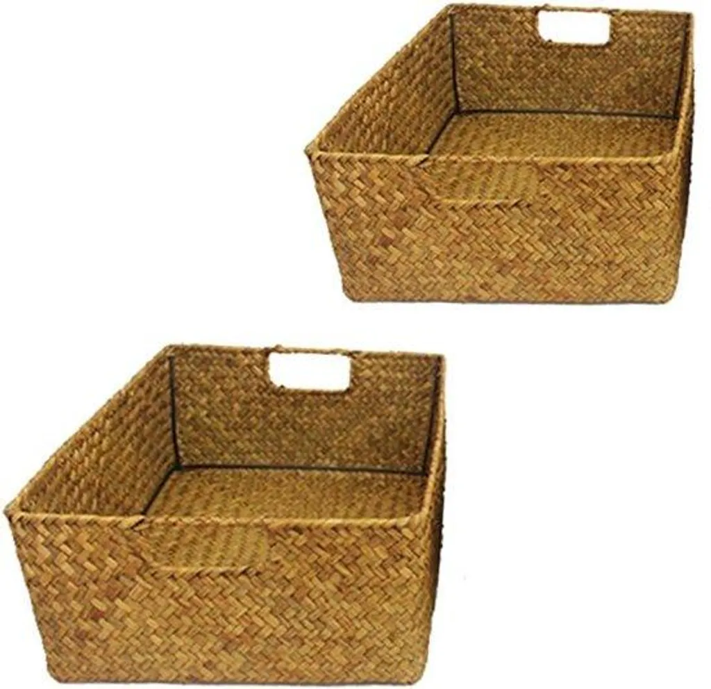 Boîte de rangement jonc de mer pour organiser la salle de bain et dressing