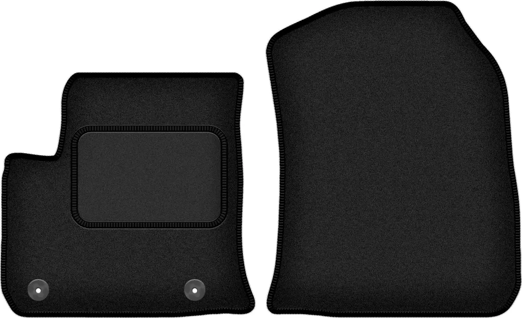 Wielganizator tappetini auto velours anteriori adatto per Volkswagen e-Up! (2019-, hatchback) neri, set 2 pz, con fissaggi