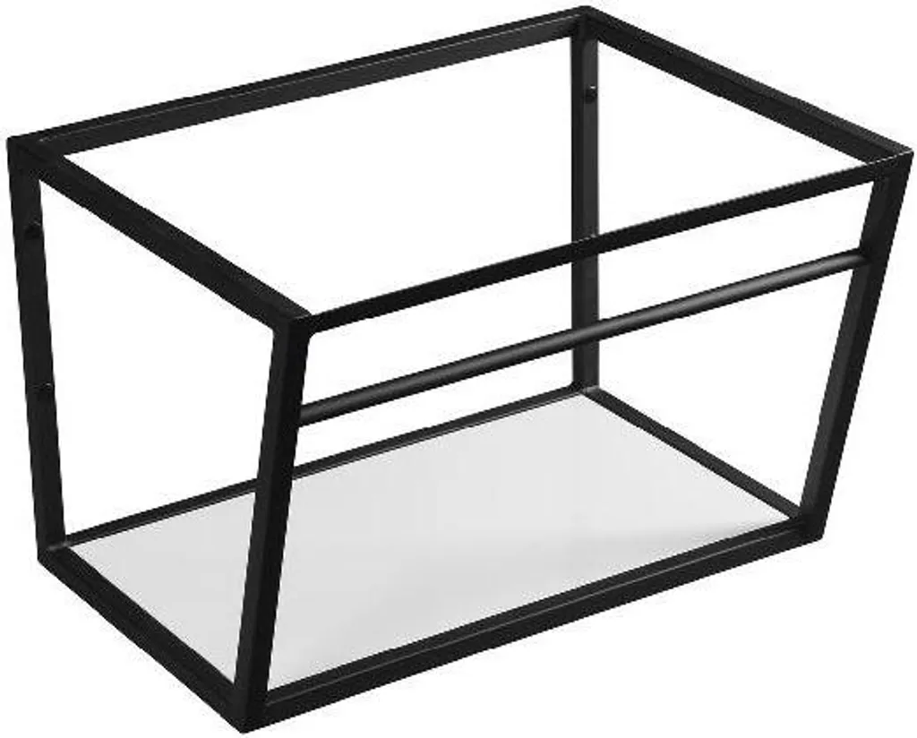 Sapho Ska SKA101 Structure de Lavabo 600 mm Noir Mat avec Tablette Basse