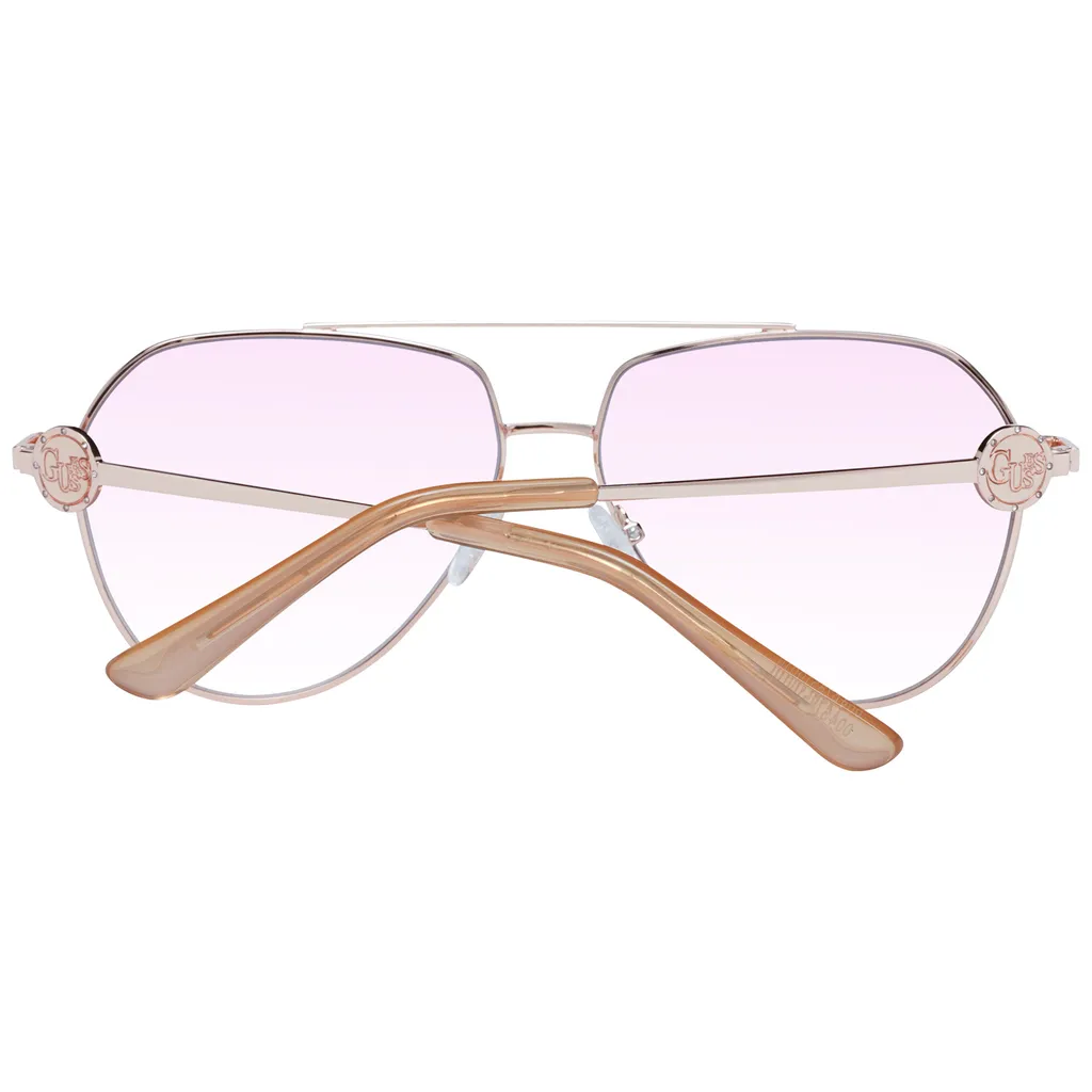Guess GF6140-28T Lunettes de Soleil Femme avec Verres Dégradés Rosés