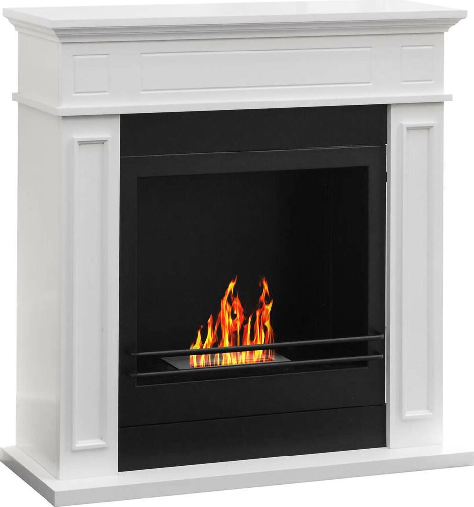 Dmora Bioethanol-Kamin Dstijepovi 90,5x28x89,5h cm Weiß