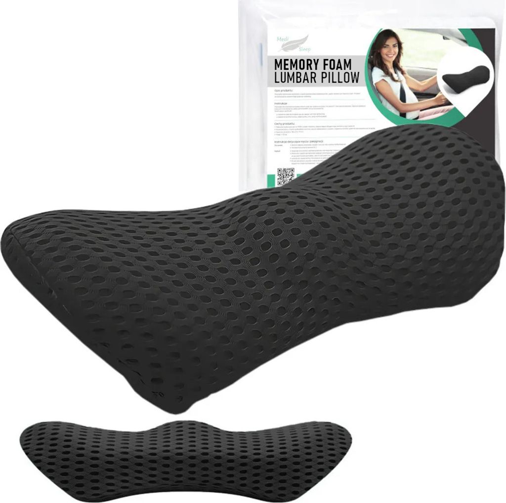 Orthopädisches Lendenkissen aus Memory Foam SCHWARZ - Produktbild 
