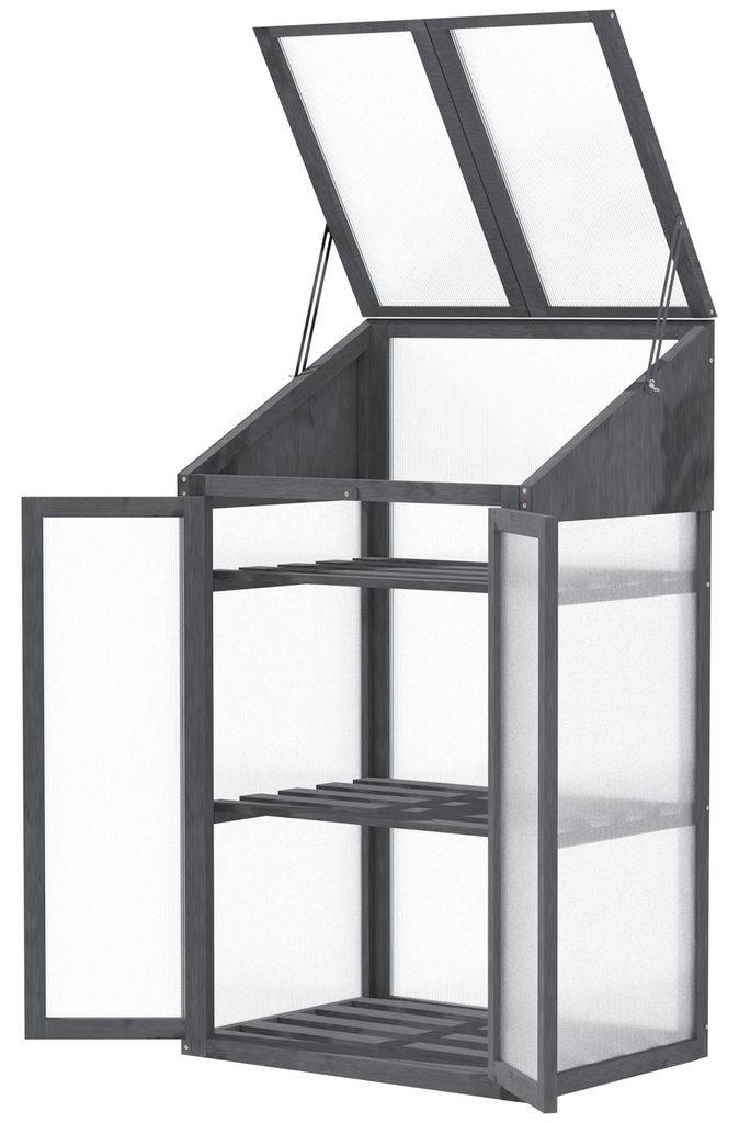 Invernadero de madera Outsunny, mini invernadero de 70 x 50 Imagen del producto 