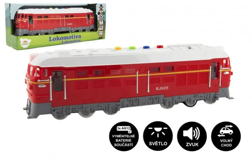 Locomotive rouge sonore et lumineuse 35cm : cadeau idéal pour petit garçon