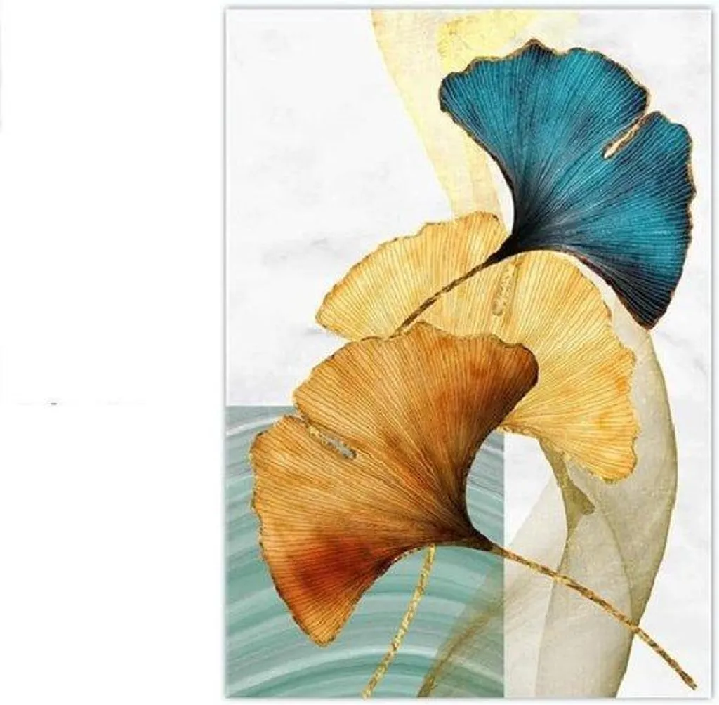 Toile murale palmier orange 20x30cm, décoration de salon sans cadre