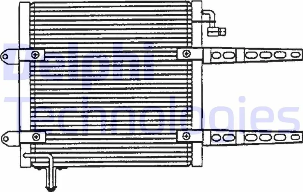 Condensateur de clim en aluminium Delphi TSP0225205 haute résistance