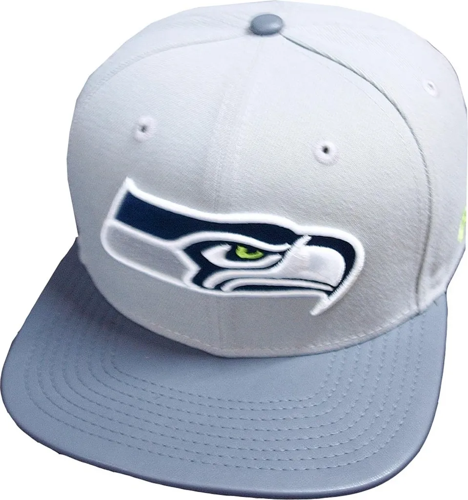 New Era Seattle Seahawks NFL Grey Storm 9fifty 950 Snapback Cap Original Fit OSFA Basecap Edizione Limitata