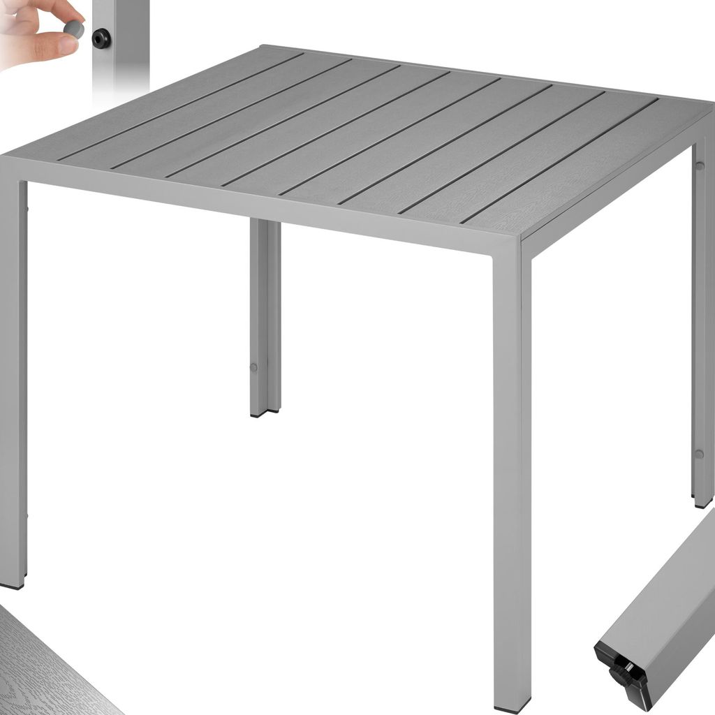 tectake® Aluminium Gartentisch Maren Oberfläche in Produktbild 