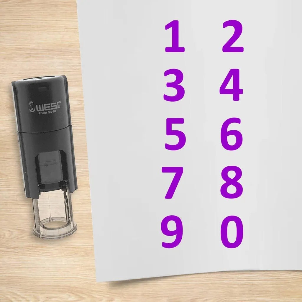 Set 10 Timbri Numerici CombiCraft Viola per Uso Industriale Leggero