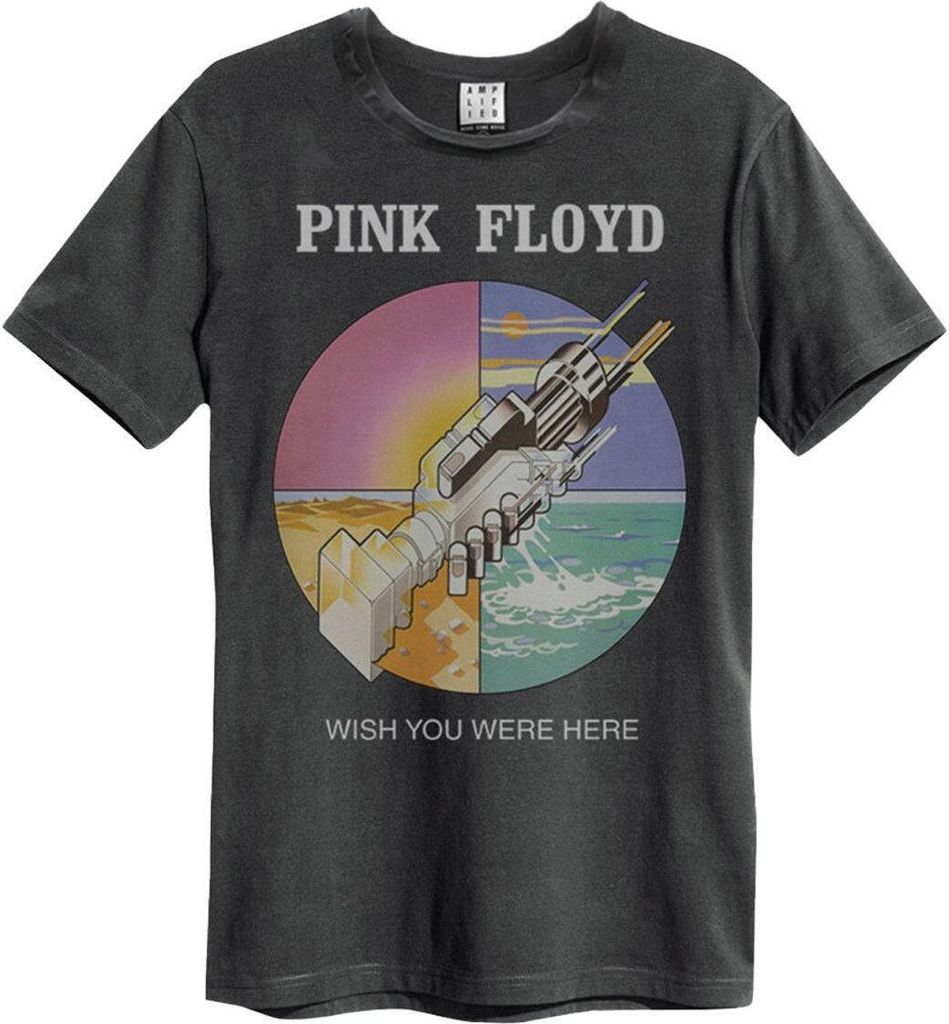 Amplified - "Wish You Were Here" T-Shirt für Herren/Damen Uni GD1548 (M) (Holzkohle)