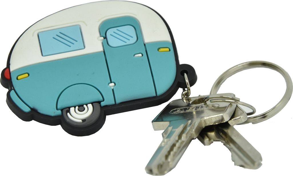 „Home is where you park it“ Schlüsselanhänger aus PVC für Produktbild 