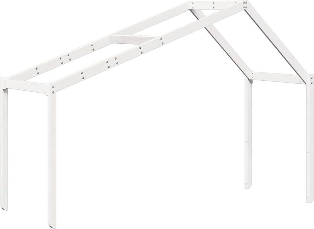 vidaXL Dach für Kinderbett Weiß 203x80,5x142 cm Massivholz Kiefer