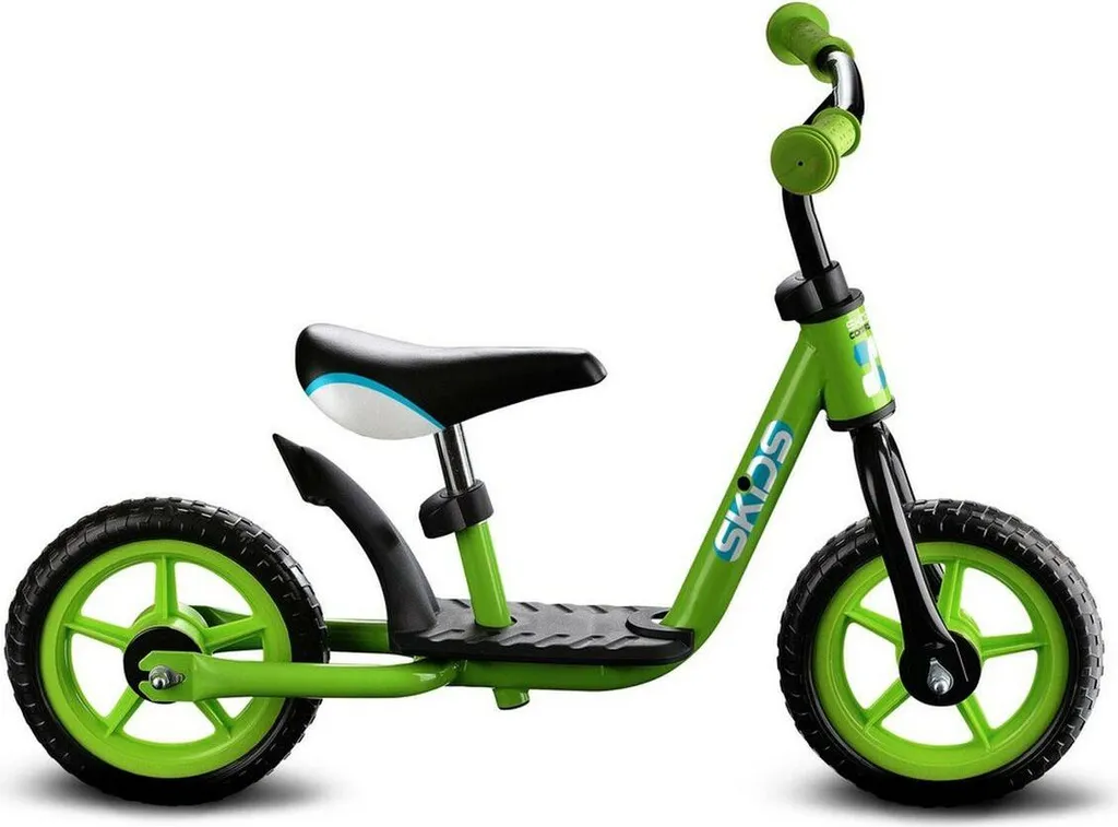 Vélo pour Enfants Skids Control Vert en Acier avec Repose-pied Confort - 2