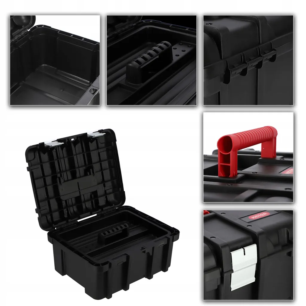 Boîte de rangement à compartiments multiples pour outillage de chantier - 5
