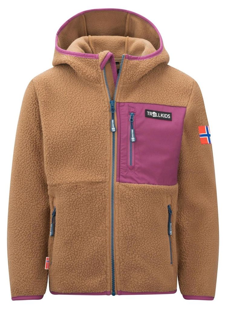 Trollkids Kids Aurlandsfjord Jacket Kinder Braun Jacke Outdoor Alltag (466-823)