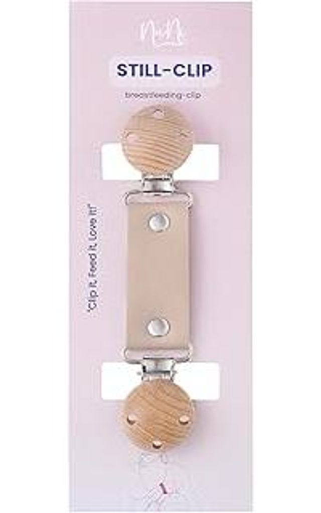 NuNi Stillclip Pullover Clip Kleidungsclip für freihändiges komfortables Stillen Sicher für Mutter und Baby (Beige)