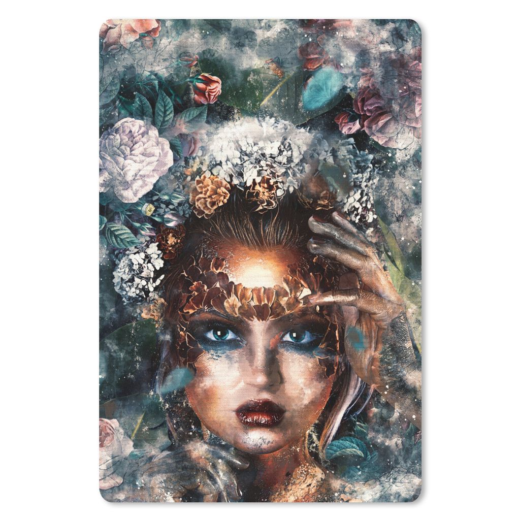MuchoWow Mauspad Mousepad Blumen - Rauchen - Frauen 18x27 cm - Mousepads - Maus Mat - Pad - Mausunterlage