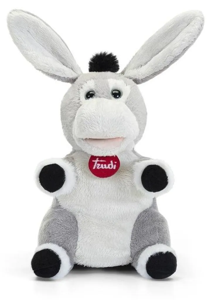 Marionnette à main âne en peluche Trudi | Doudou éveil premier âge