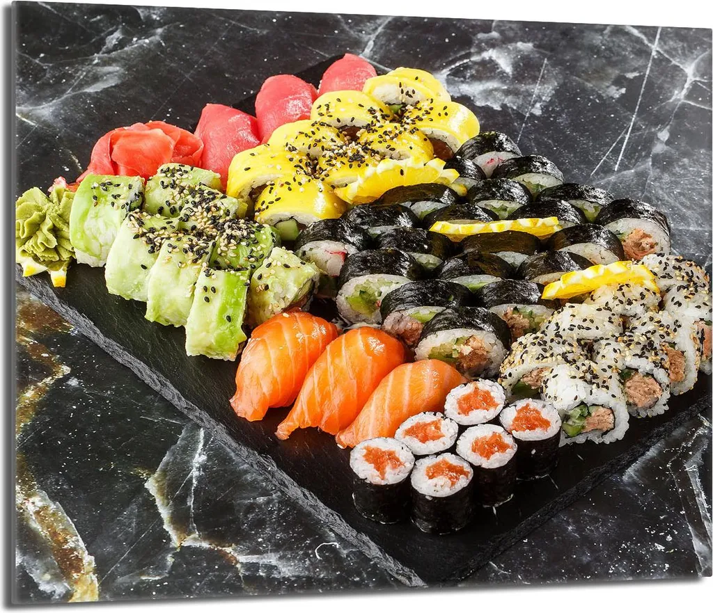 Copri Piano Cottura 60x52 Induzione Vetro Temperato Marmo Tagliere